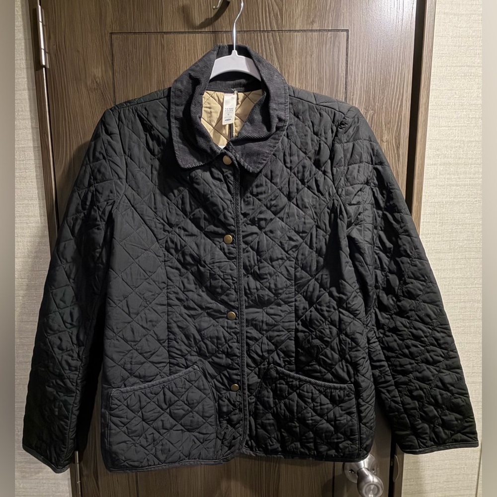 Old Navy Dark Quilted Utility Jacket